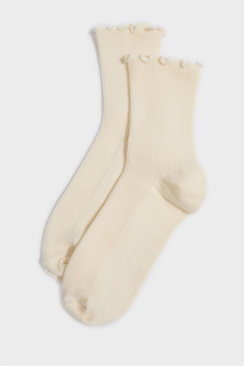 Kız Çocuk - Genç Kız Pembe 3'lü Pamuklu Uzun Çorap Kız Çocuk