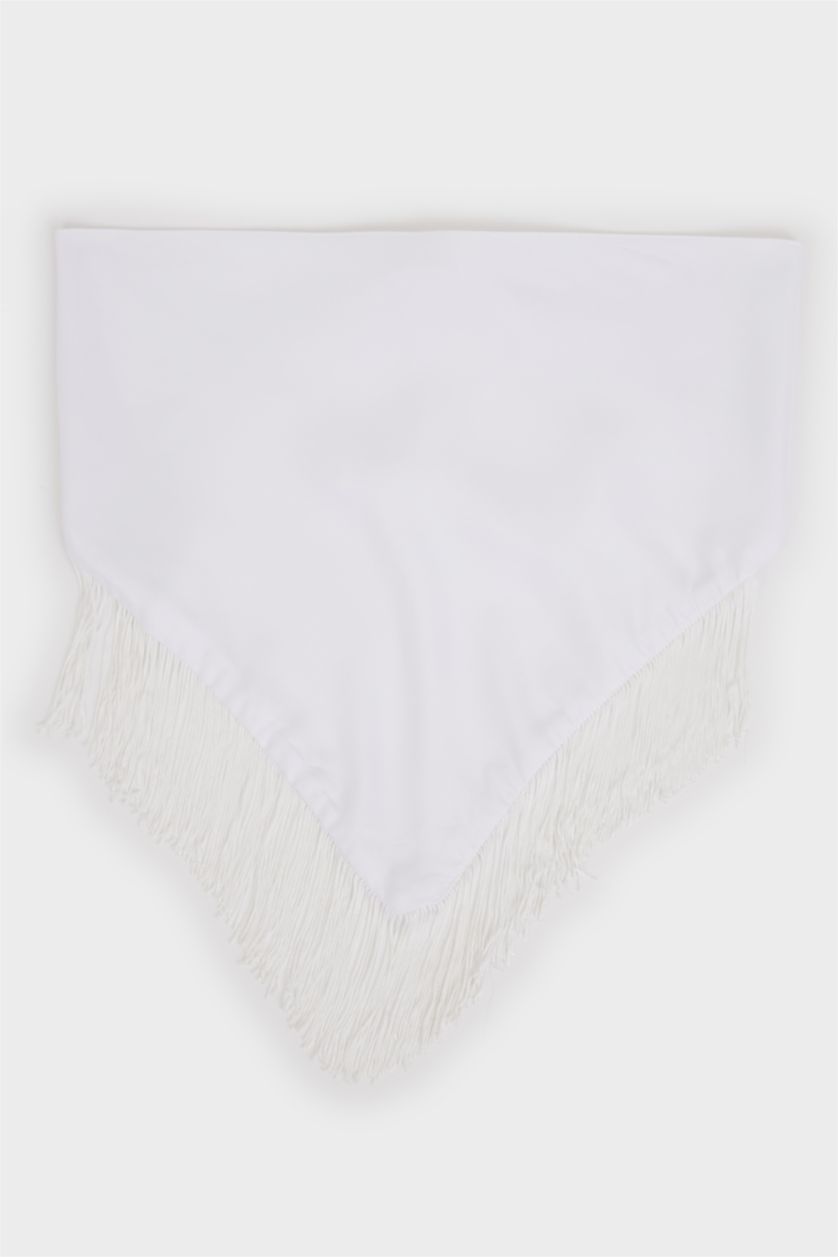 Kadın Beyaz Kadın Puantiye Şal