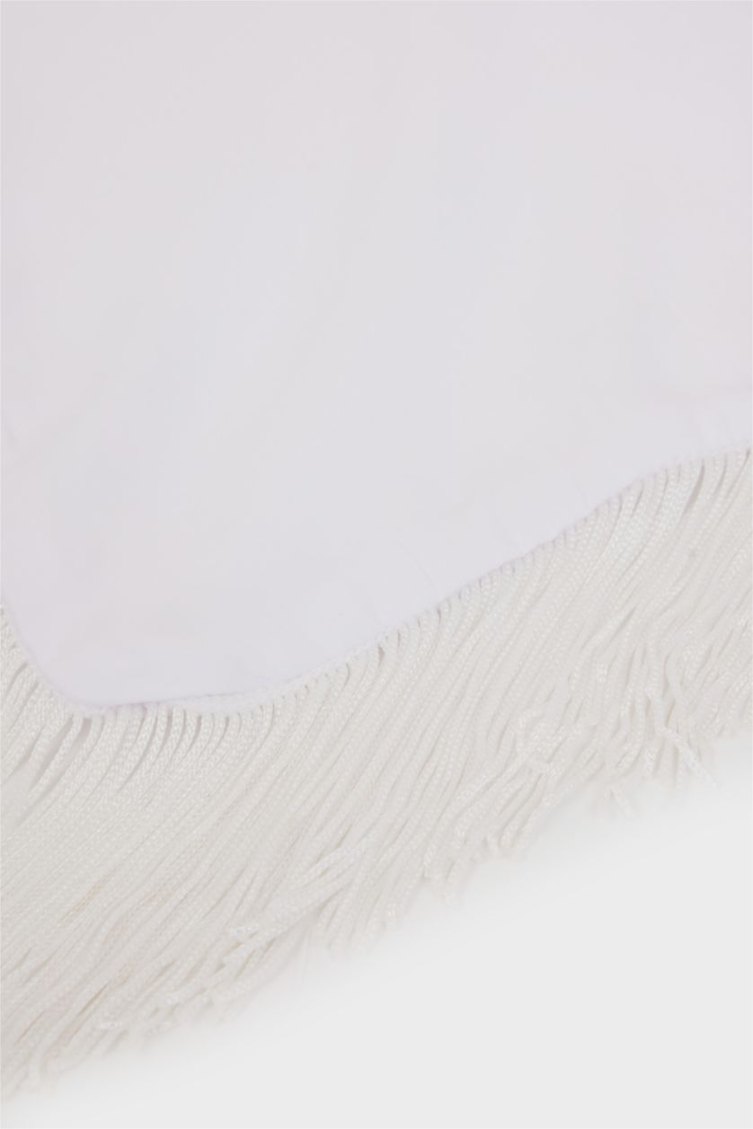 Kadın Beyaz Kadın Puantiye Şal