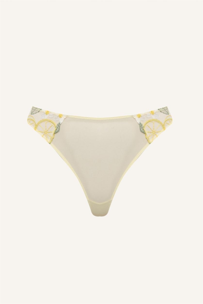 FEMME Jaune Clair Brode