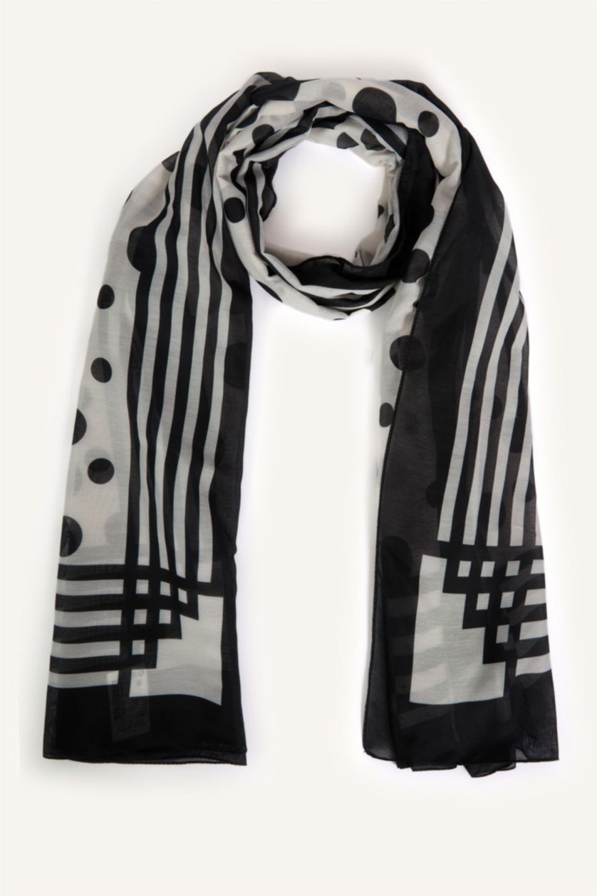 Women Black Woman Polka Dot Shawl