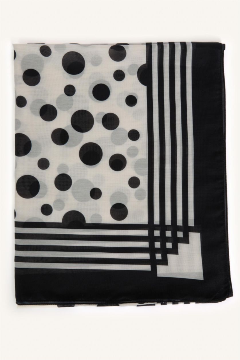 Women Black Woman Polka Dot Shawl