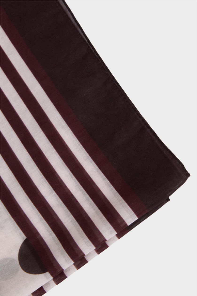Women Dark Brown Woman Polka Dot Shawl