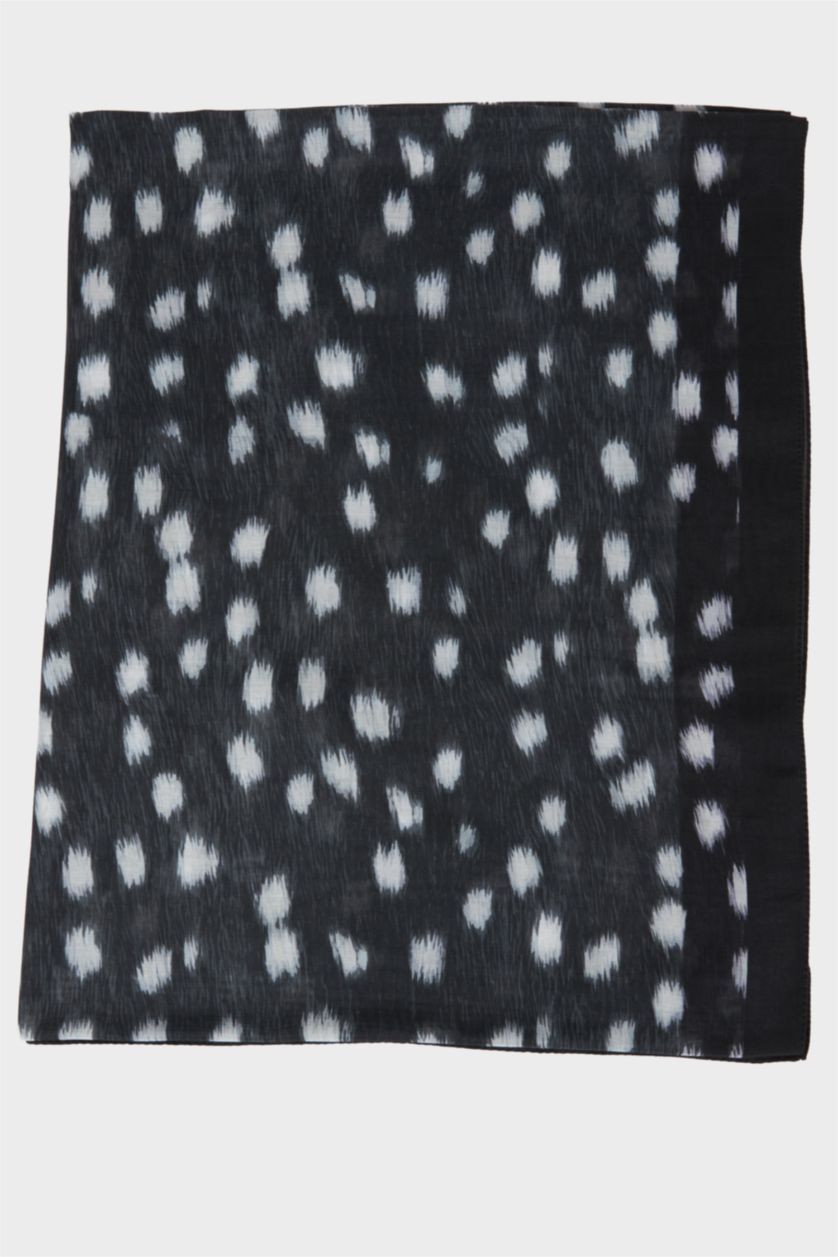 Kadın Siyah Kadın Desenli Şal