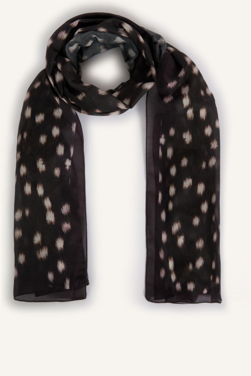 Kadın Koyu Kahve Kadın Desenli Şal