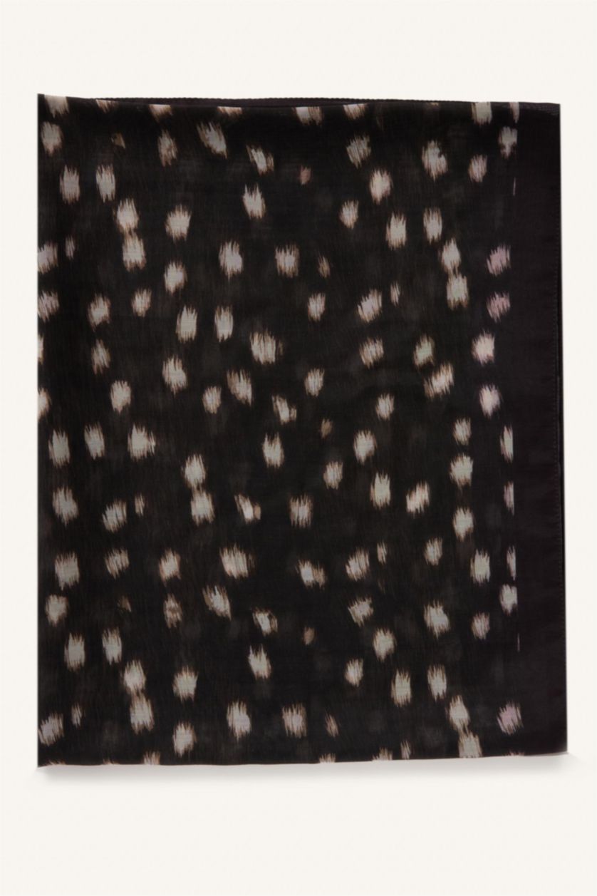 Kadın Koyu Kahve Kadın Desenli Şal