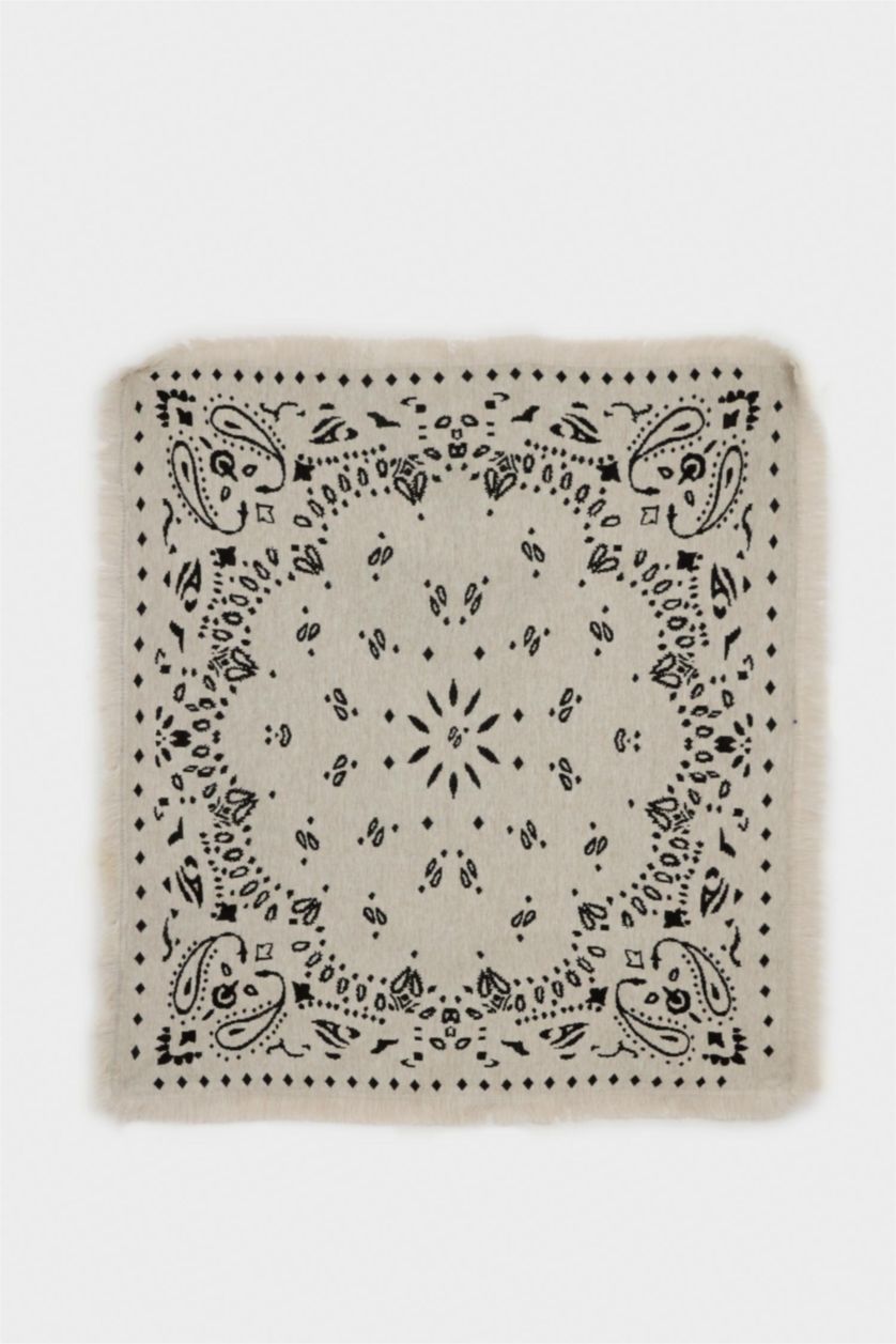 Kadın Bej Kadın Şal Desenli Atkı