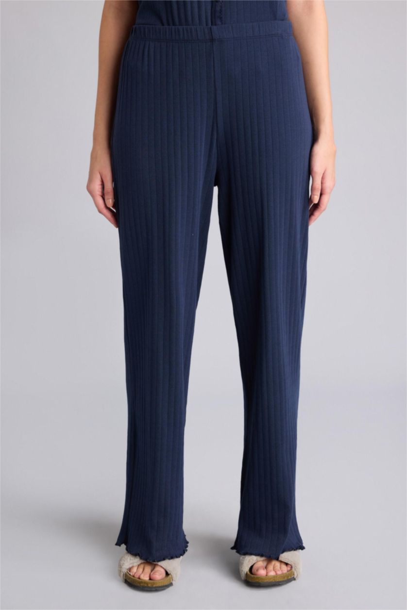 Kadın Lacivert Regular Fıt Kısa Kollu 2'li Takım