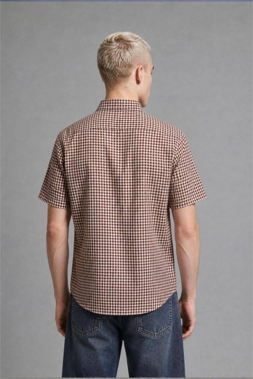 MAN Bordeaux Boxy Fit Short Sleeve Shirt