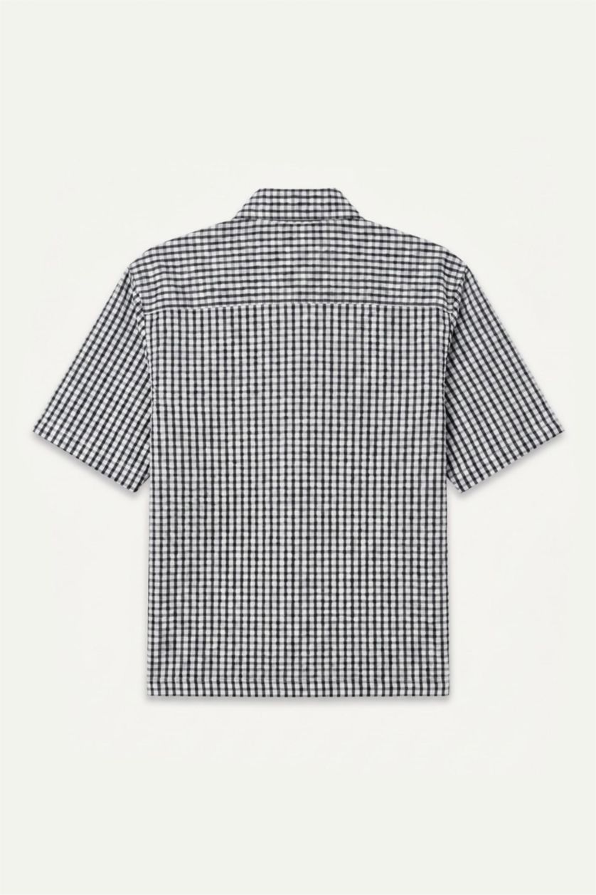 MAN NAVY Boxy Fit Short Sleeve Shirt