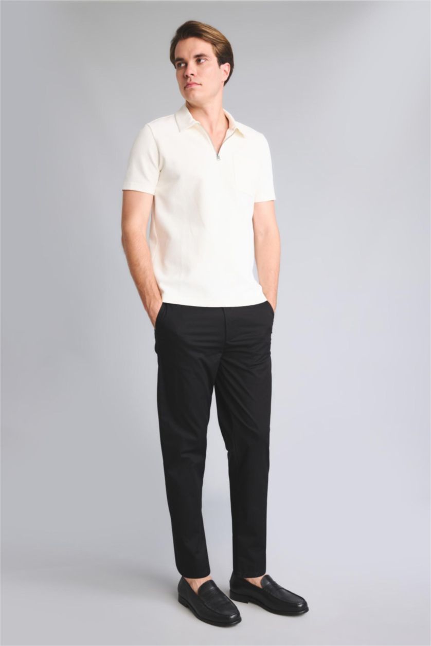 رجال بيج فاتح Regular Fit Short Sleeve Polo T-Shirt