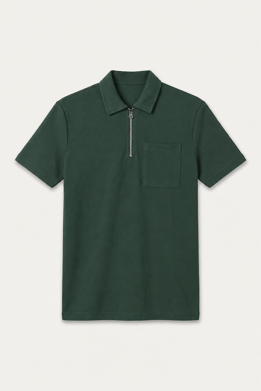 MAN Green Regular Fit Basic Polo T-Shirt