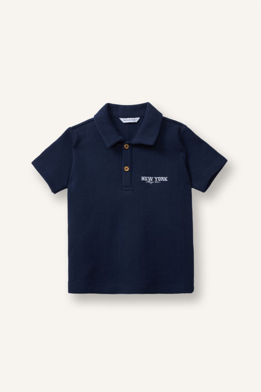 Baby Boy NAVY Regular Fit Embroidered Short Sleeve Polo T-Shirt