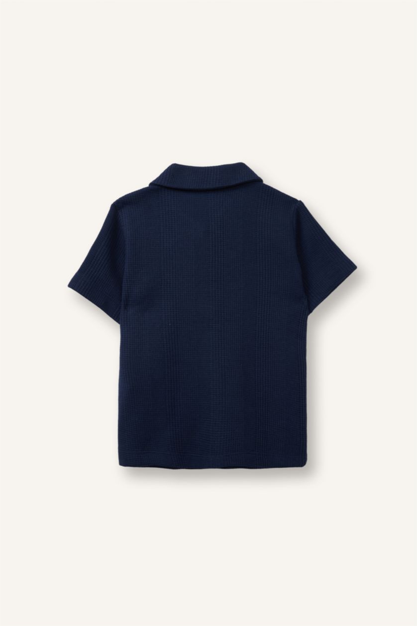 Baby Boy NAVY Regular Fit Embroidered Short Sleeve Polo T-Shirt