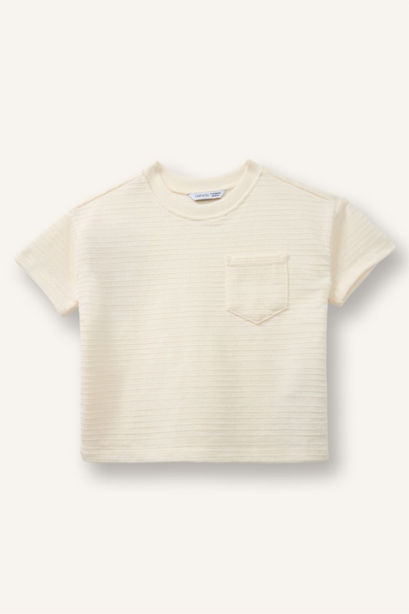 Baby Boy Ecru Regular Fit Short Sleeve T-Shirt