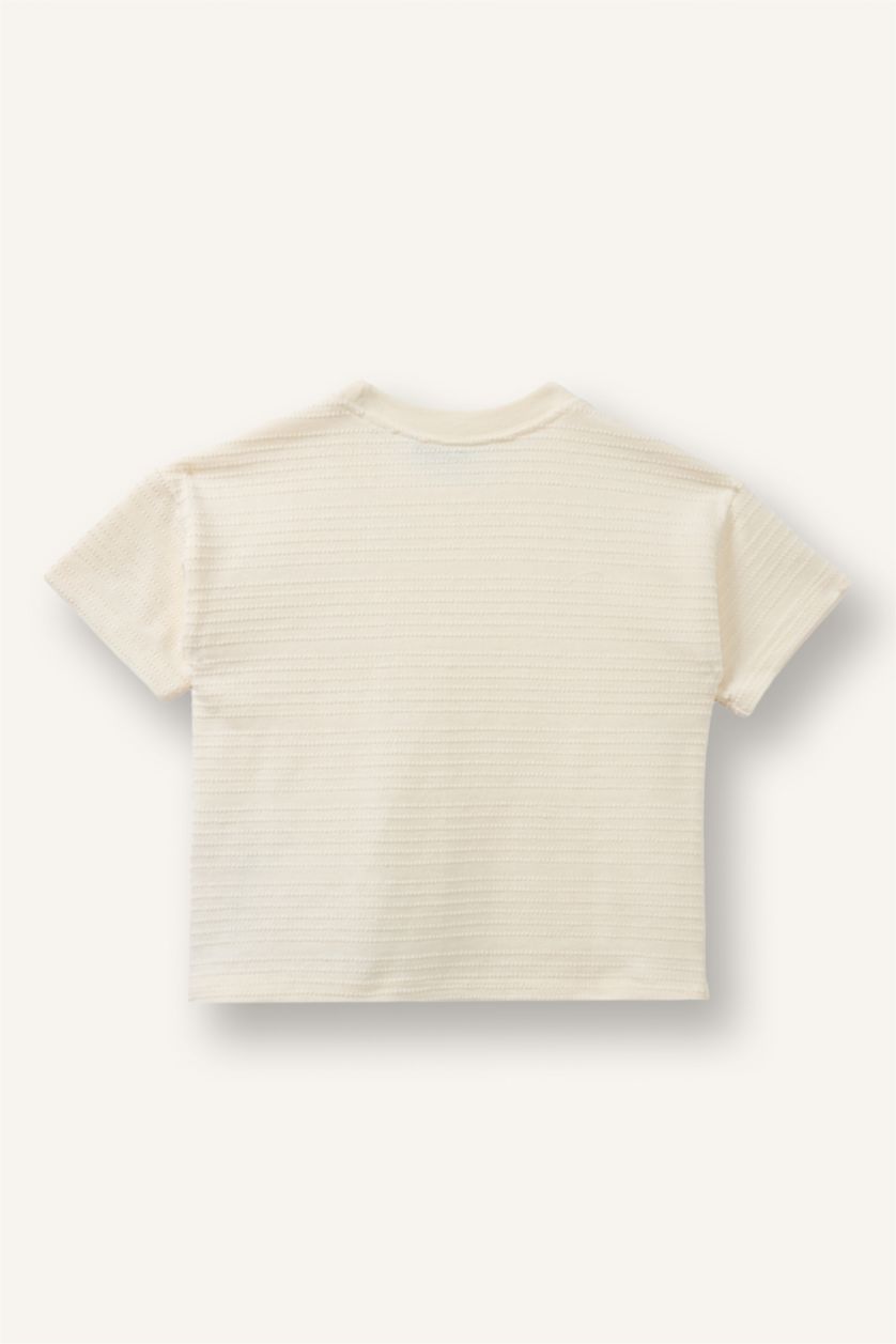 Baby Boy Ecru Regular Fit Short Sleeve T-Shirt