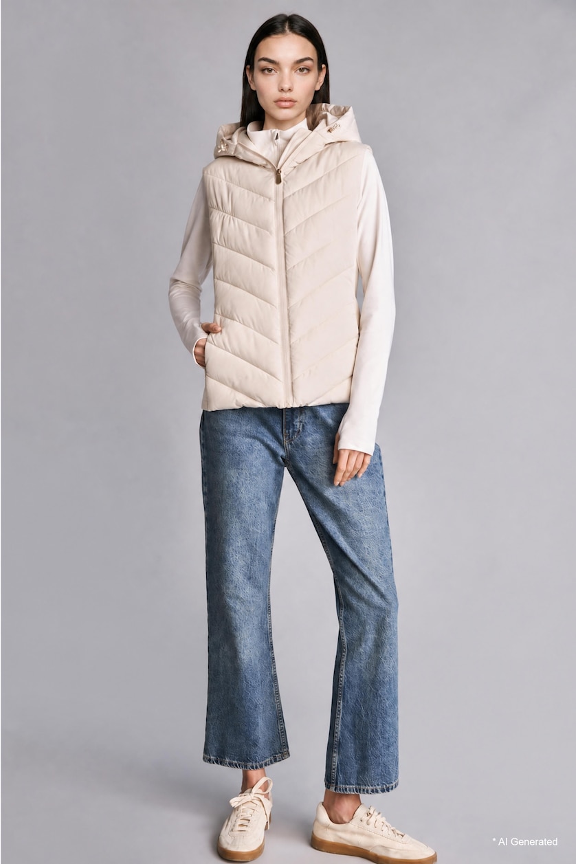 FEMME Écru Gilet
