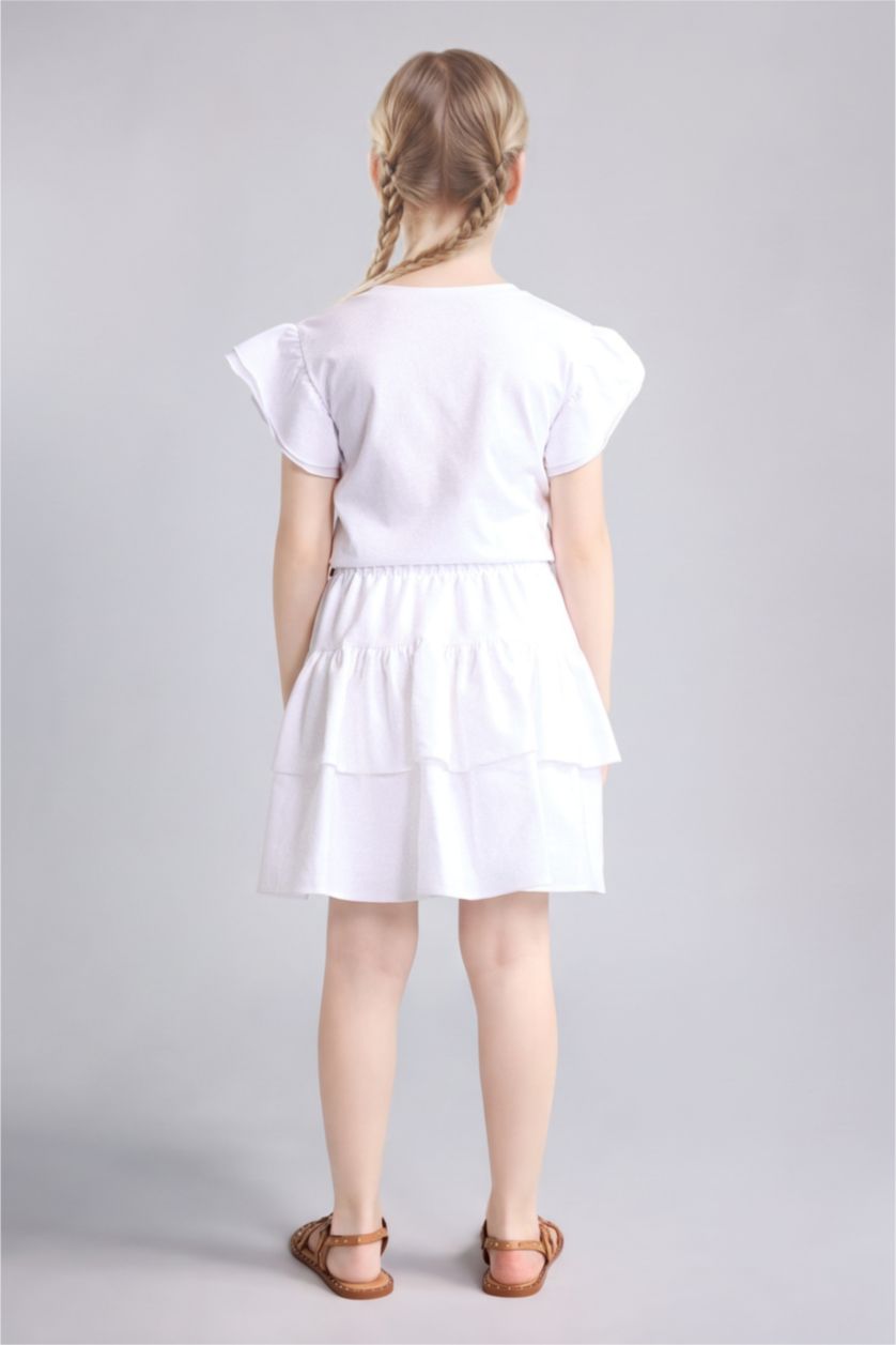 Young Girls - Teen Girls White Girl Linen Look Skirt