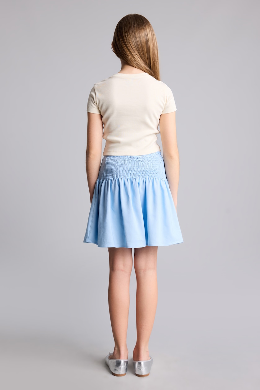 Girls & Teens Light Blue تنورة بناتي ذو مظهر كتان