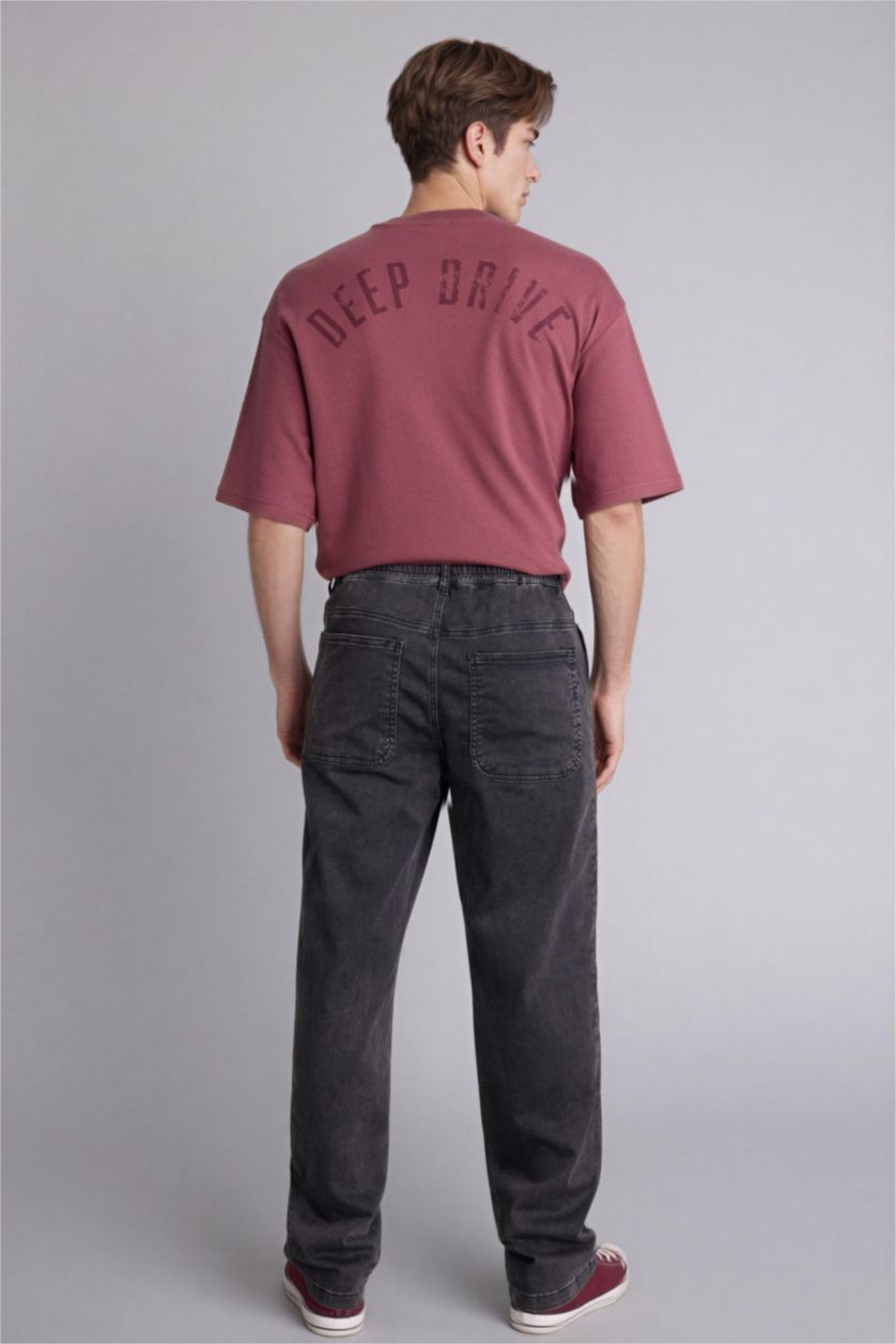 Erkek Antrasit Wıde Leg Pantolon