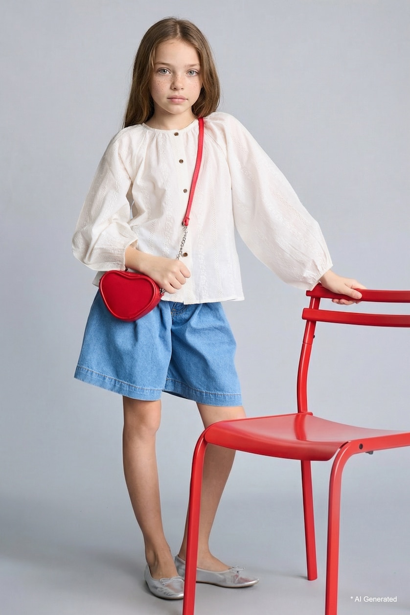 Girls & Teens Blue Girl Denim Shorts