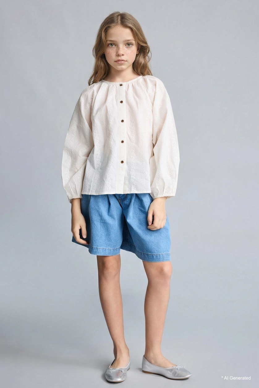 Girls & Teens Blue Girl Denim Shorts