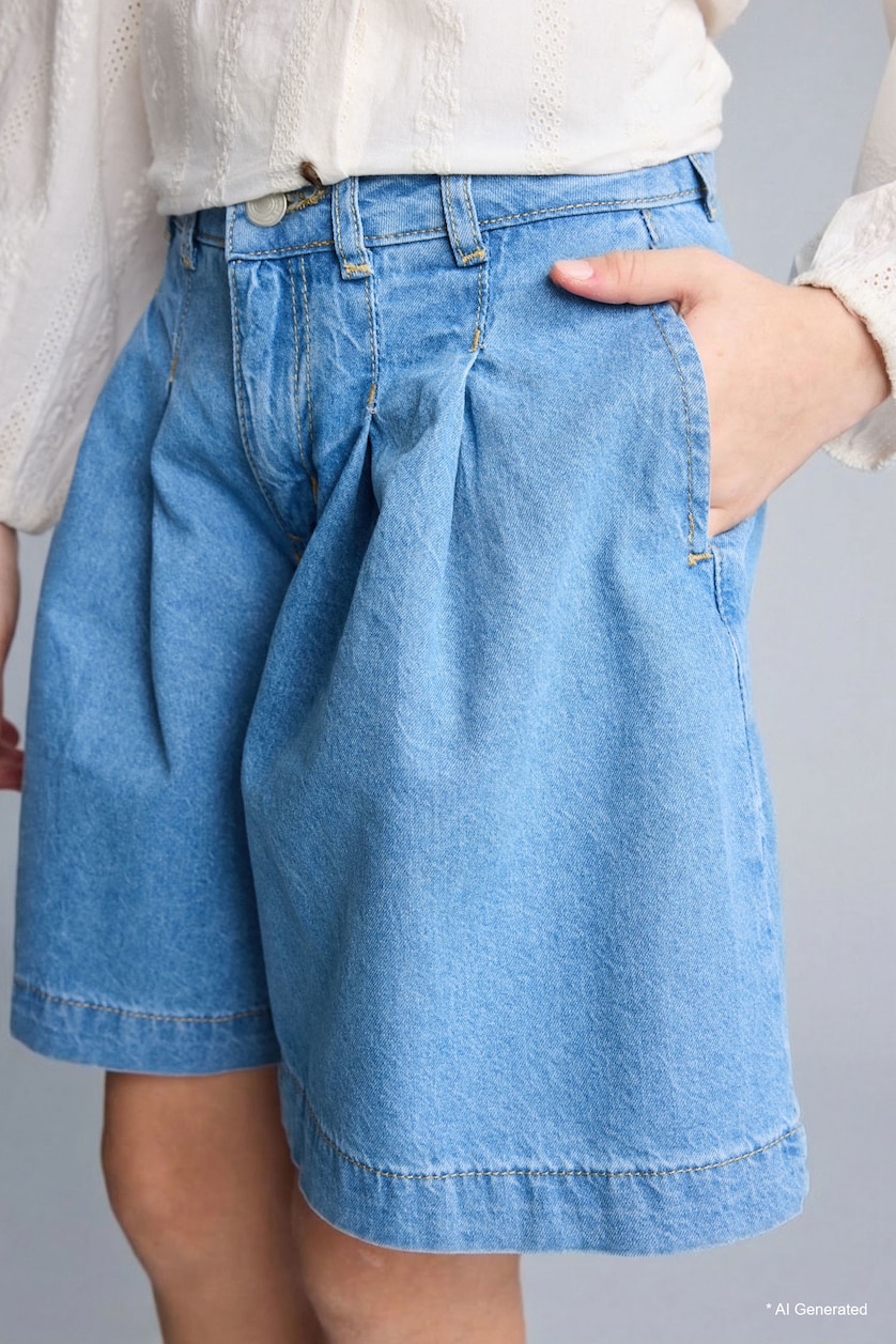 Girls & Teens Blue Girl Denim Shorts