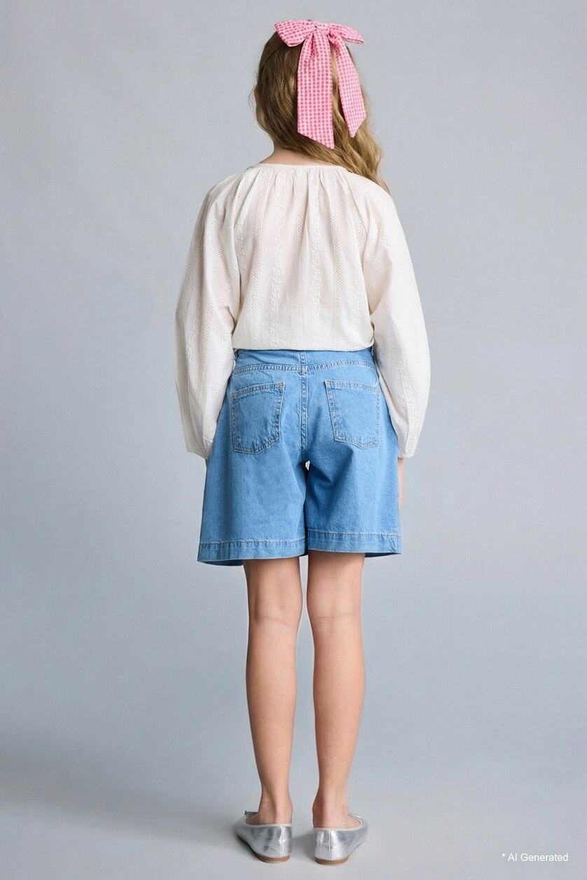 Girls & Teens Blue Girl Denim Shorts