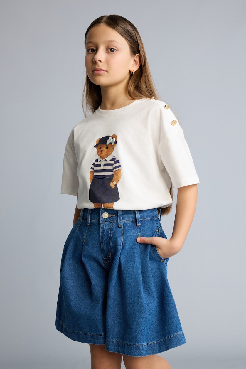 Girls & Teens Dark Blue Girl 100% Cotton Shorts