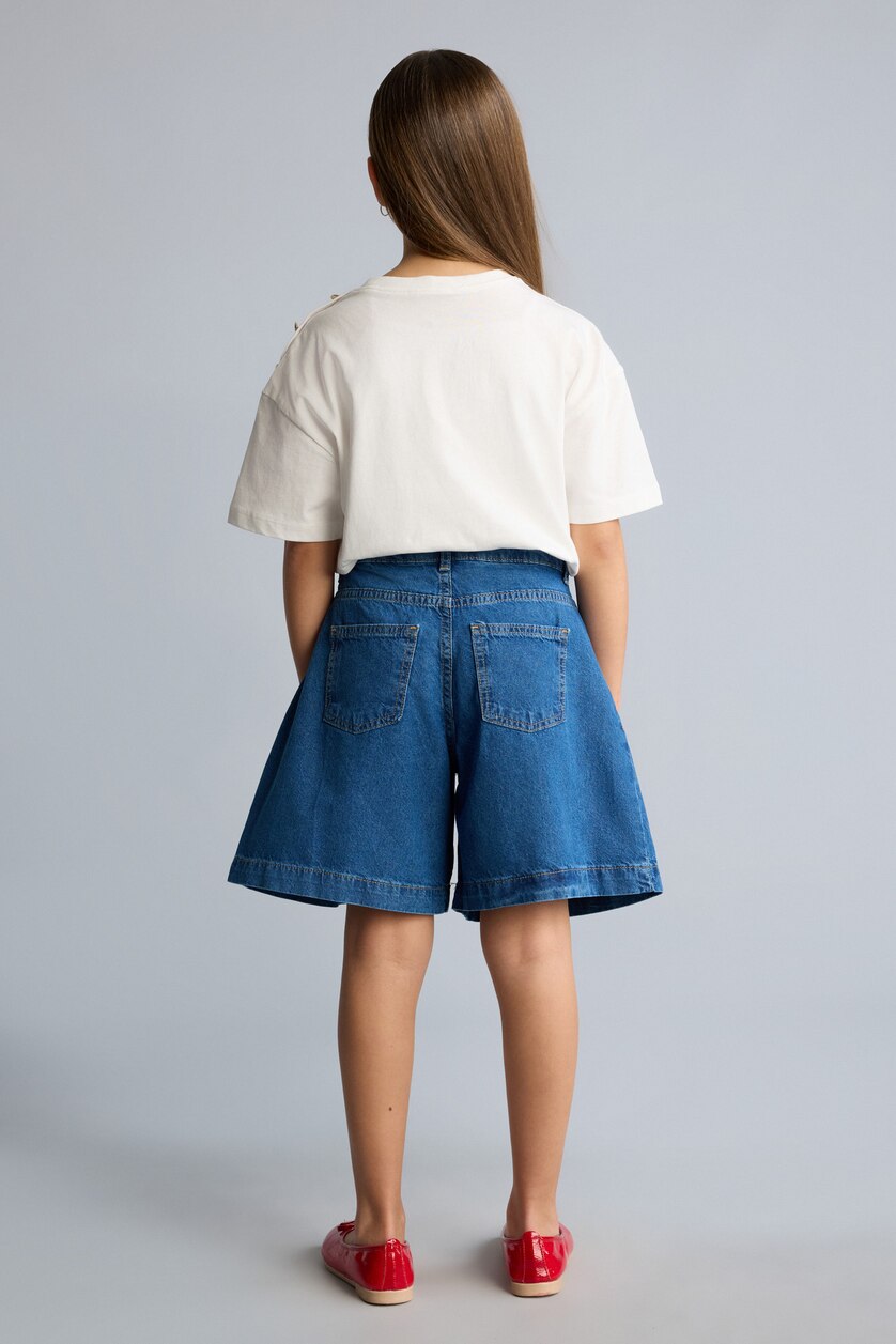Girls & Teens Dark Blue Girl 100% Cotton Shorts