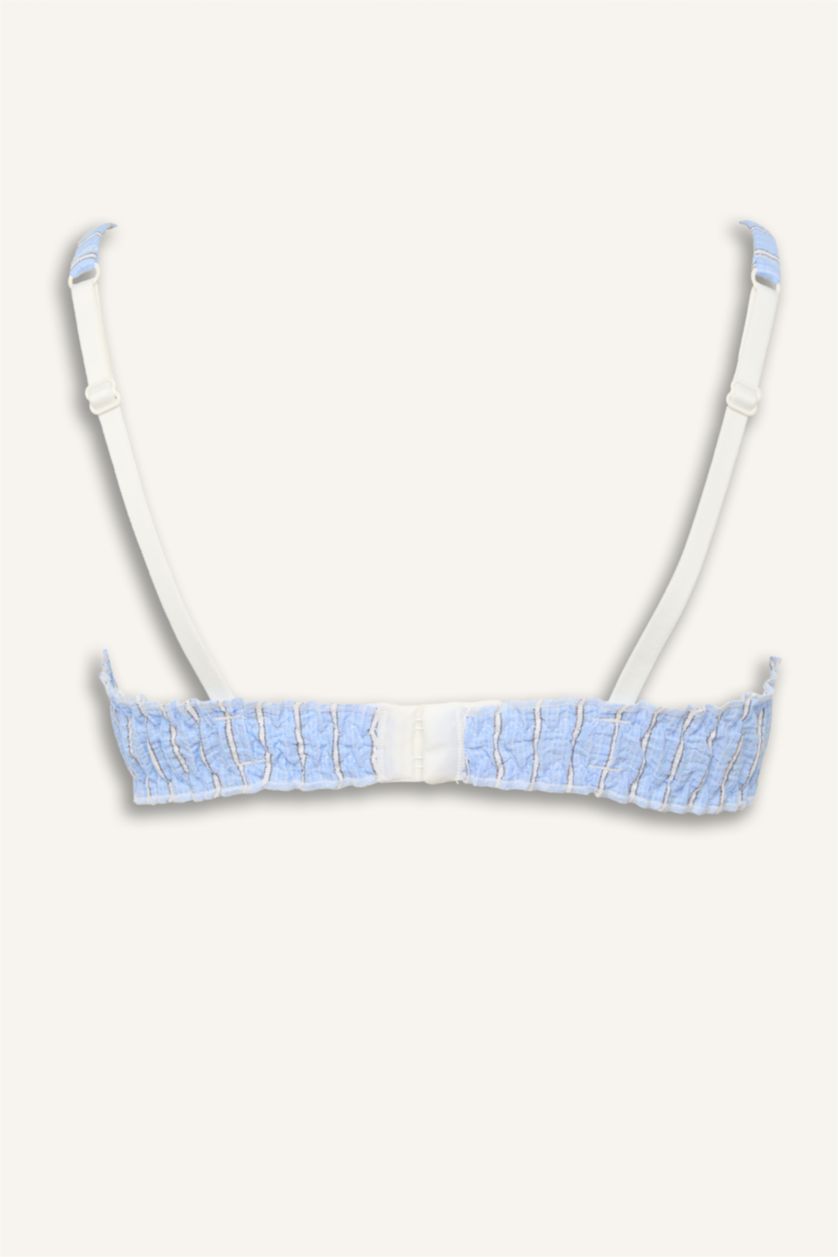 Kadın Açık Mavi Poplin Kapsız Pedsiz Balensiz Bra