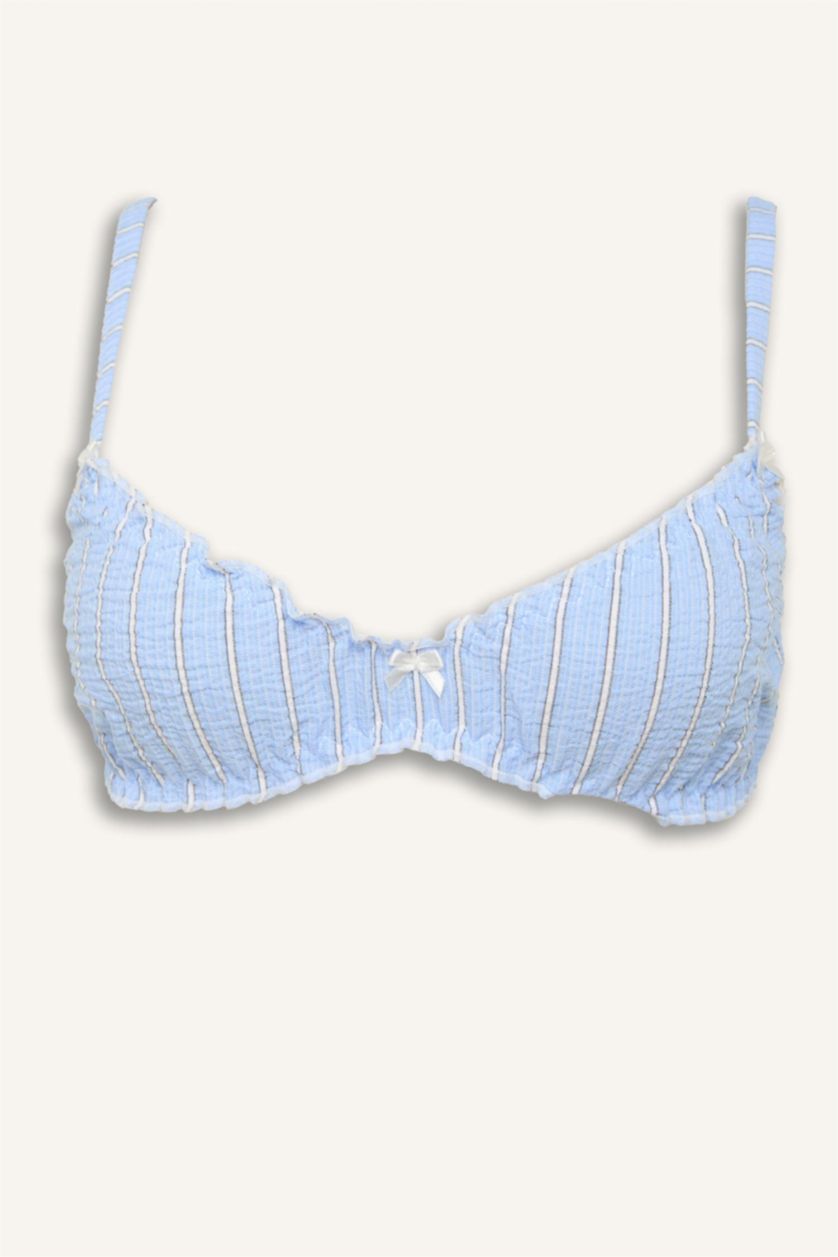 Women Light Blue Fall in Love Bra