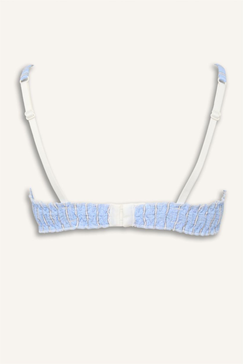 Women Light Blue Fall in Love Bra