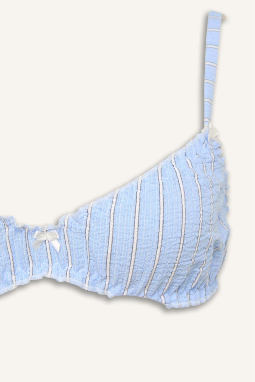 Women Light Blue Fall in Love Bra