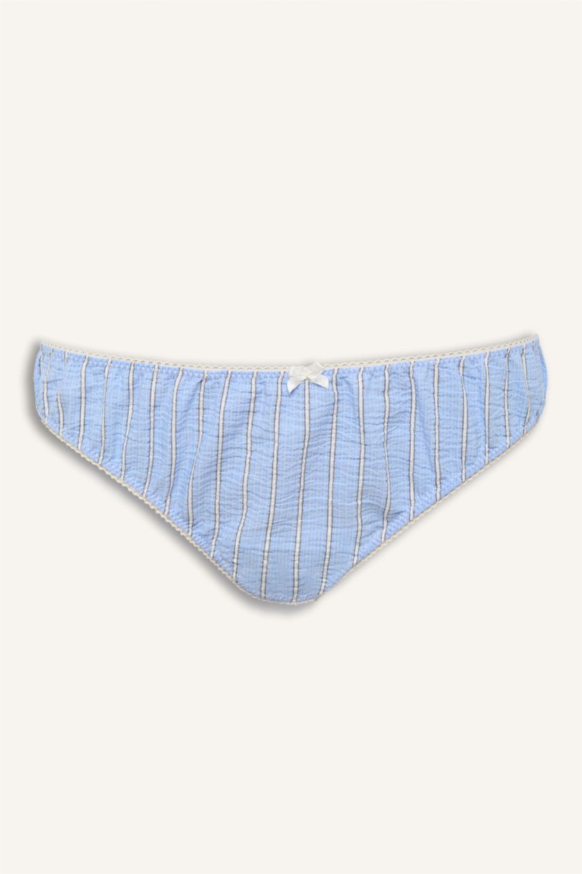 Kadın Açık Mavi Poplin Brazilian Külot