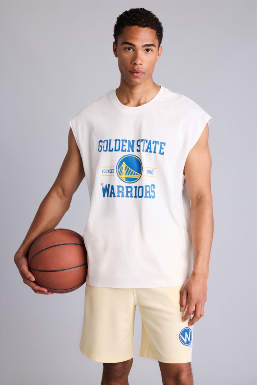 Erkek Ekru NBA Oversize Atlet