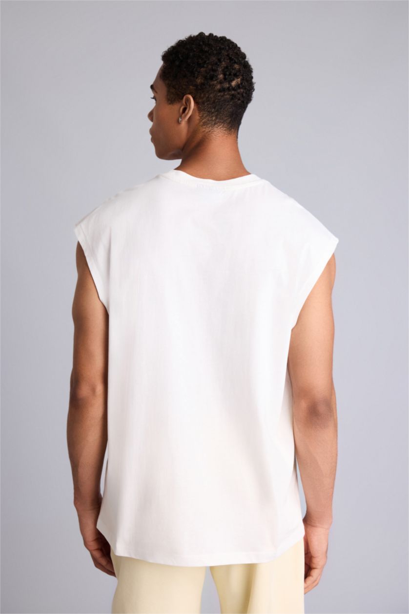 Erkek Ekru NBA Oversize Atlet