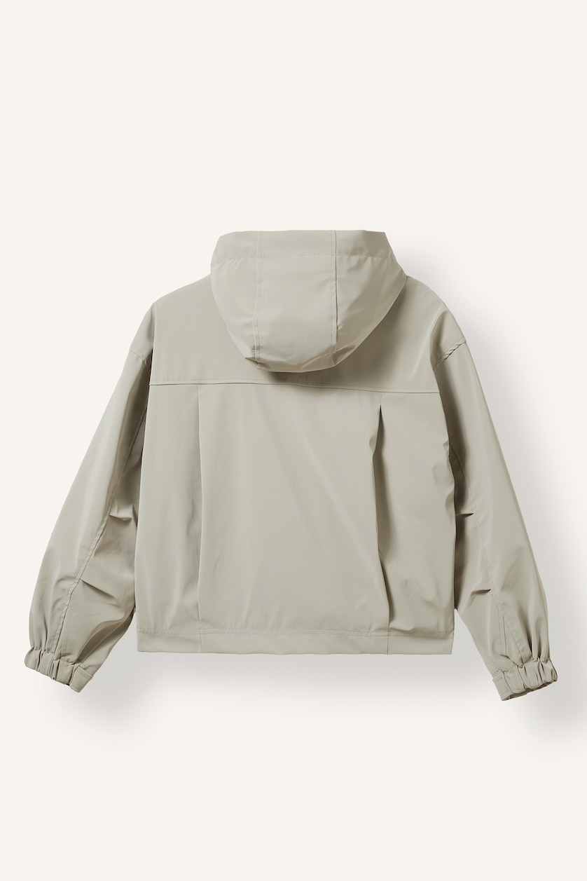 Women Ecru Regular Fit Hooded Lining Raincoat