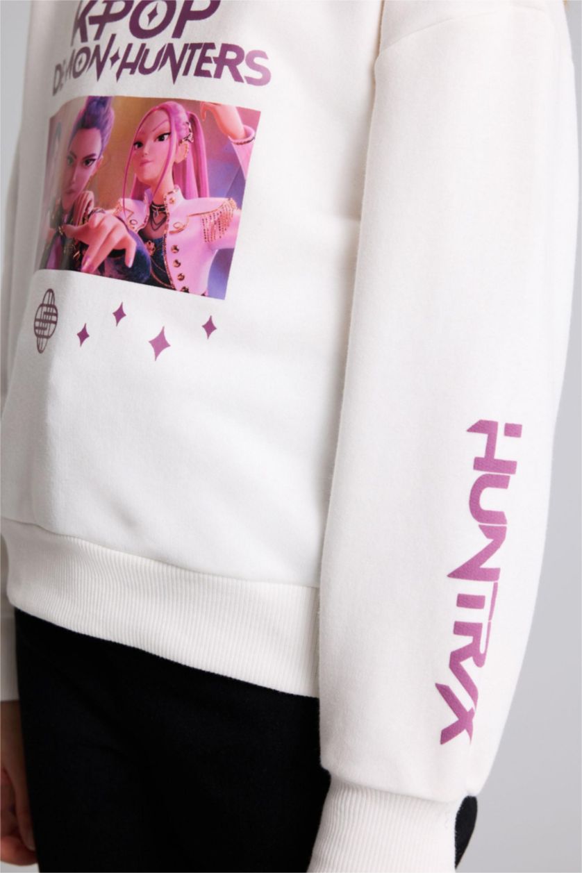 Девочки и подростки Бежевый Свитшот свободного кроя для девочек