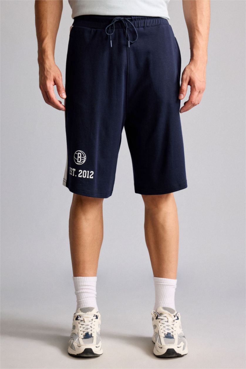 MAN NAVY Baggy Fit NBA Brooklyn Nets Shorts