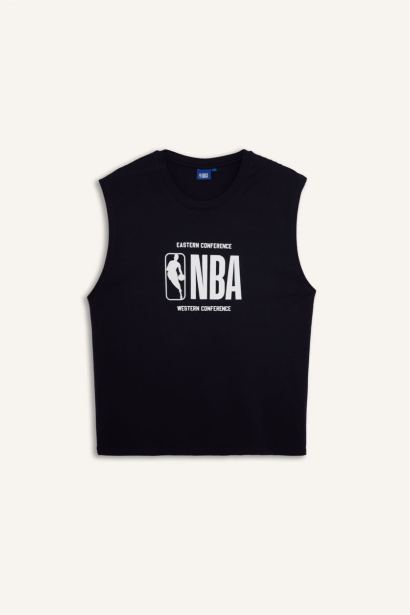 Erkek Lacivert NBA Boxy Fıt Atlet