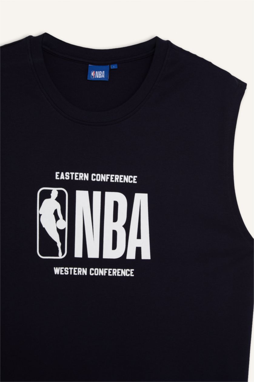 Erkek Lacivert NBA Boxy Fıt Atlet