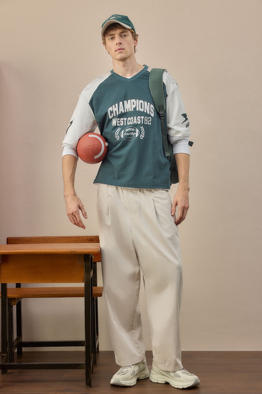 Man Stone Baggy Fit Trousers