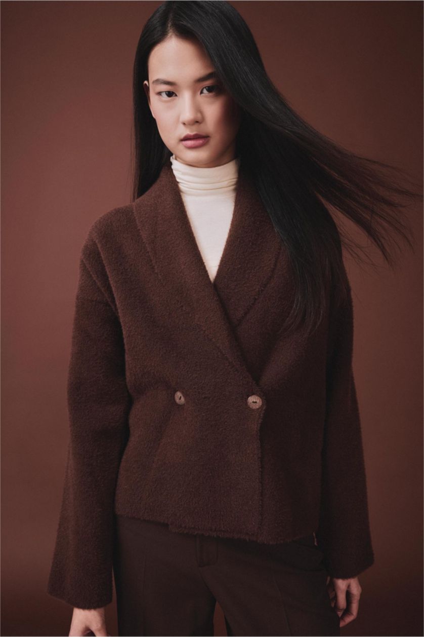 Woman Brown Regular Fit Cardigan