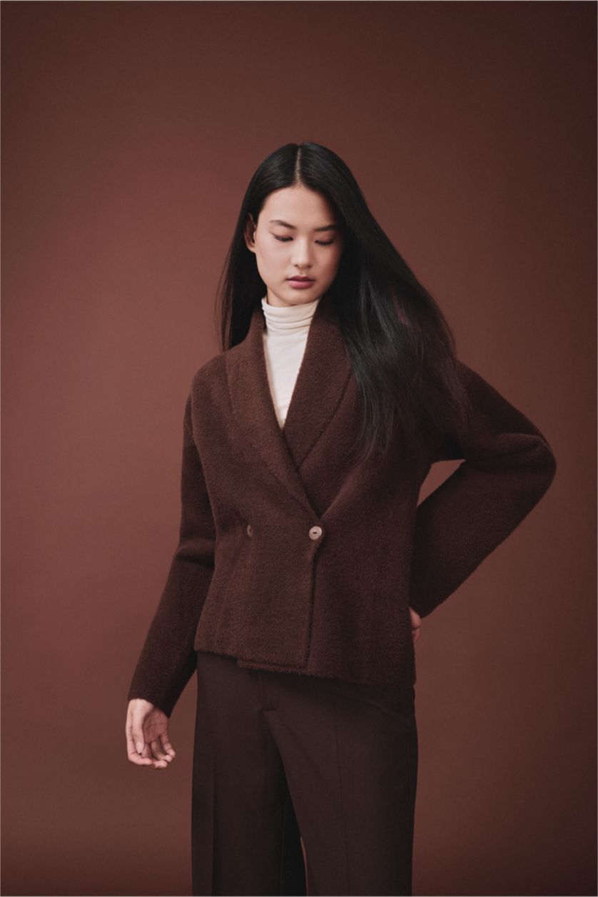 Woman Brown Regular Fit Cardigan