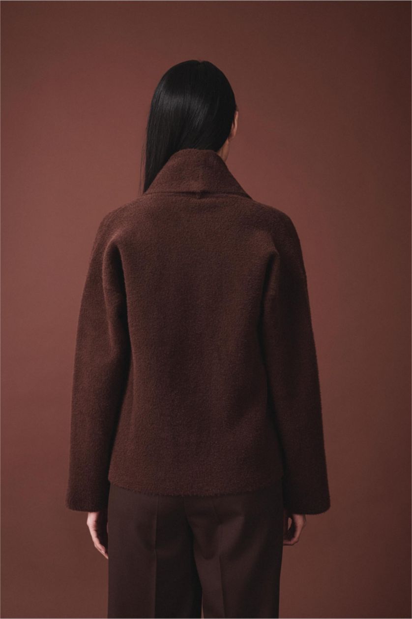 Woman Brown Regular Fit Cardigan