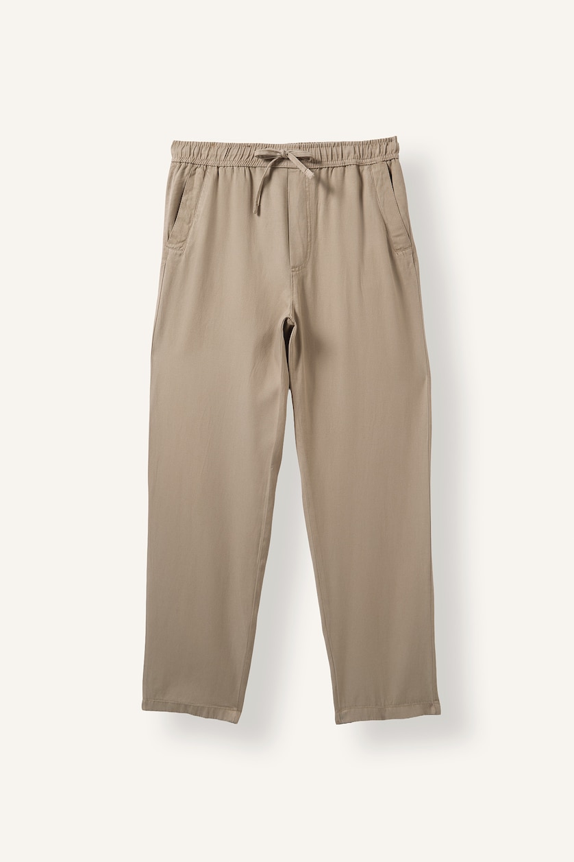 Men Beige Relax Fit Trousers