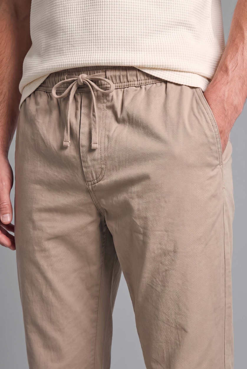 MAN Beige Relax Fit Trousers