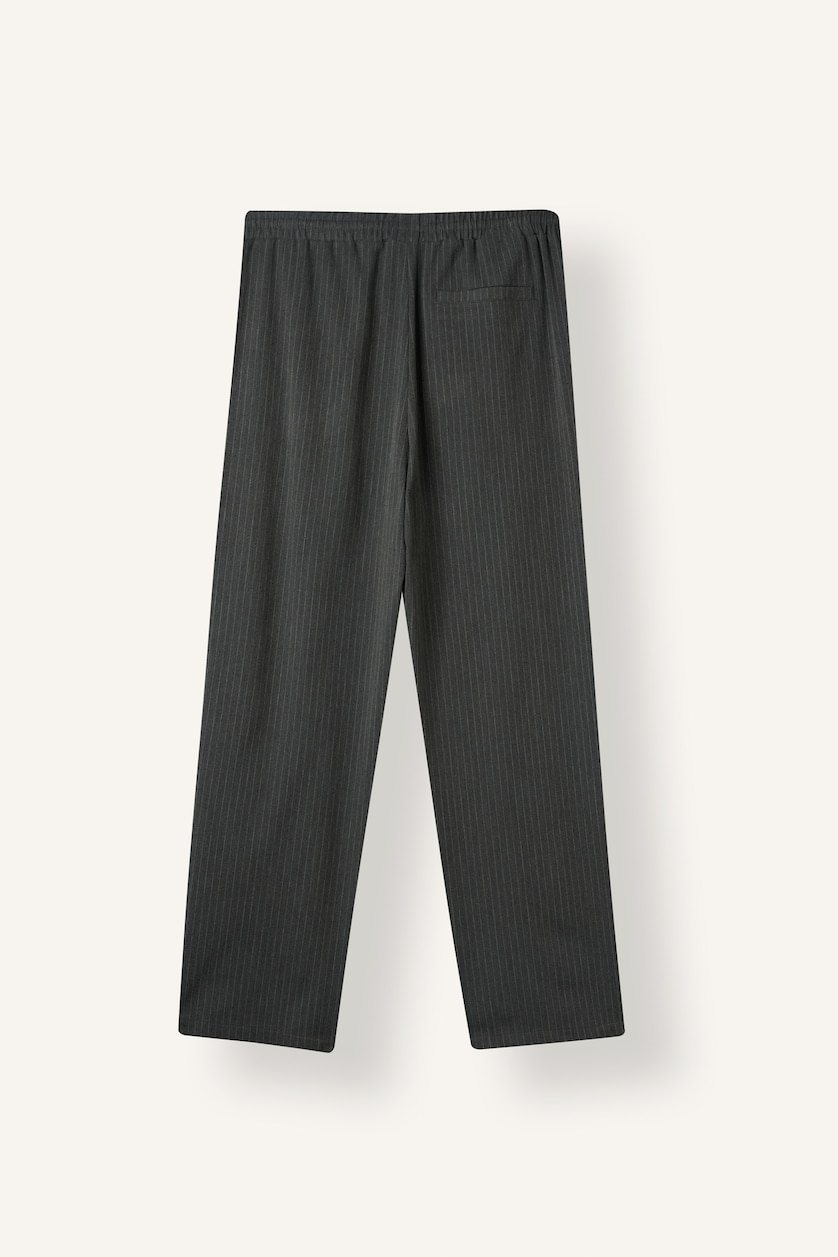 Erkek Antrasit Çizgili Baggy Fit Pantolon