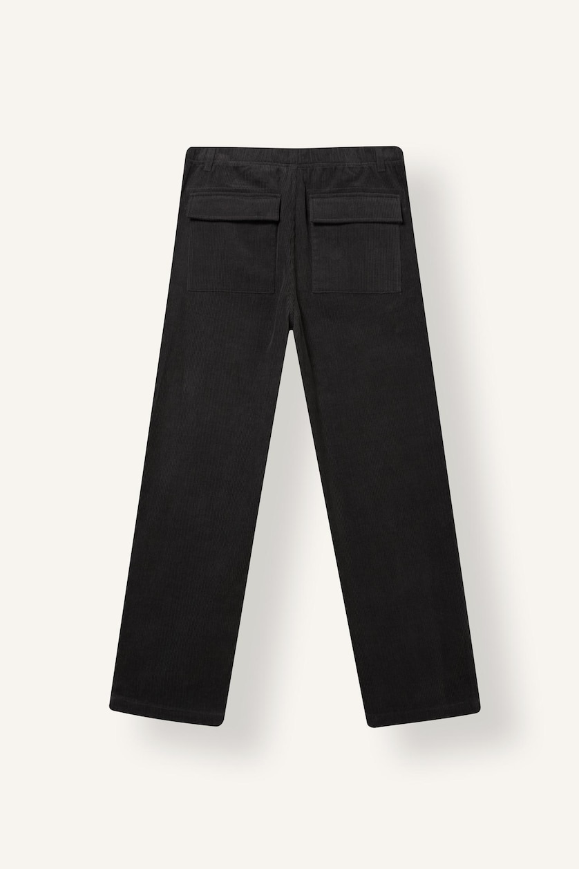 MAN Anthracite Baggy Fit Mid Waist Wide Leg Trousers